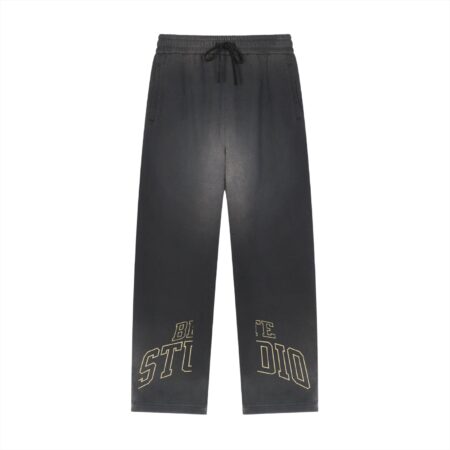 Sun Fade Raw Edge Straight-Leg Sweatpants