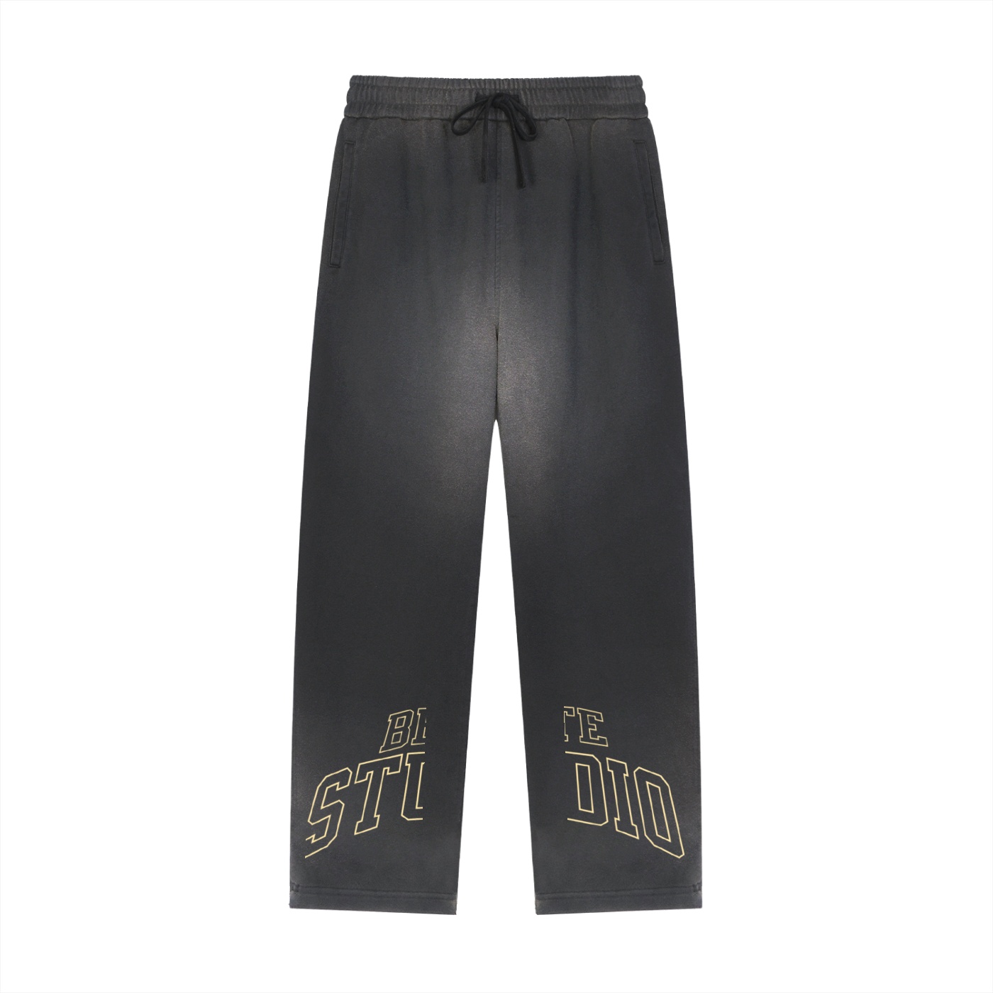Sun Fade Raw Edge Straight-Leg Sweatpants